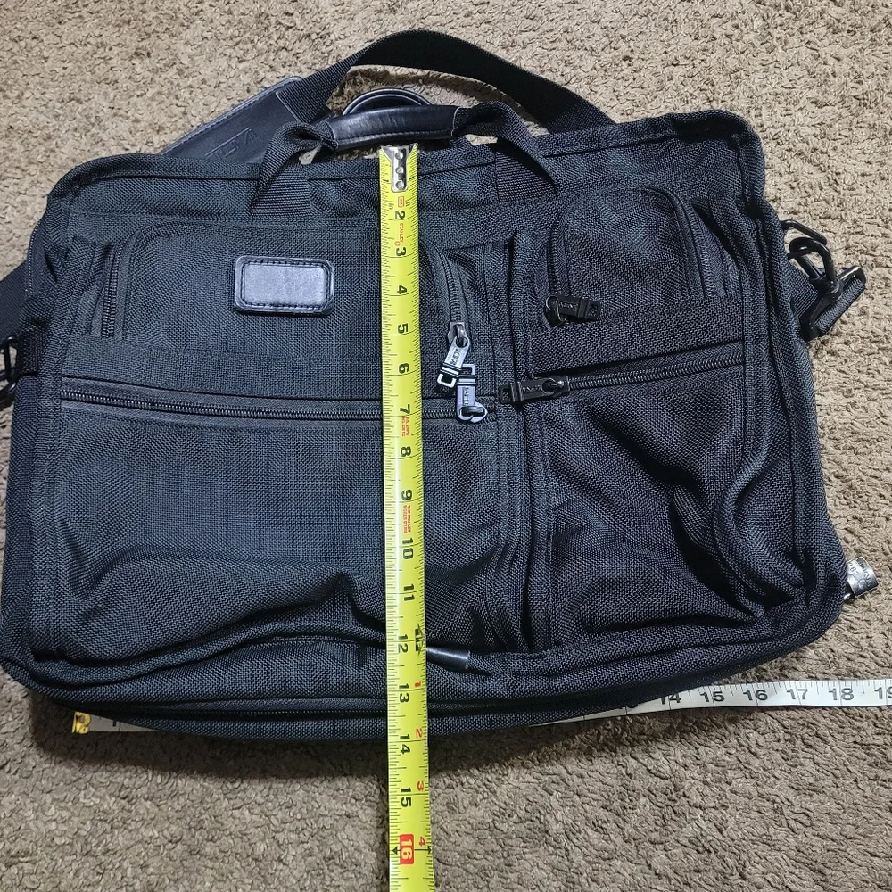 TUMI ALPHA BALLISTIC BAG EXPANDABLE ORGANIZER LAPTOP BRIEF MESSENGER WITH STRAP